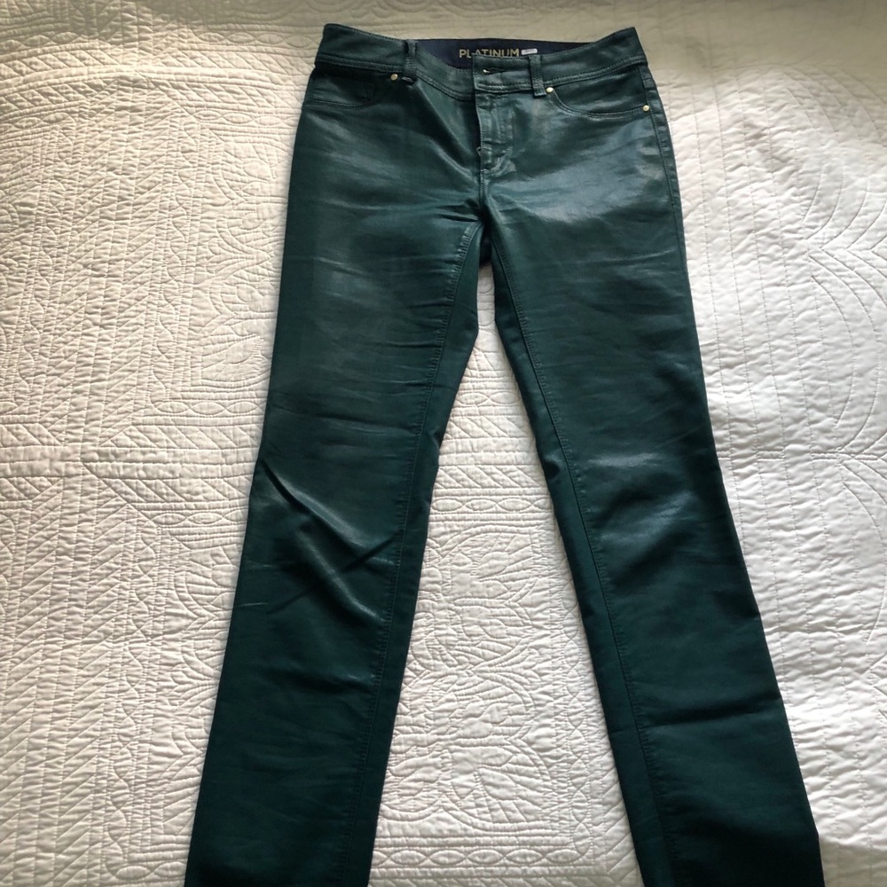 Chico’s pleather type pants. Size 8-10.